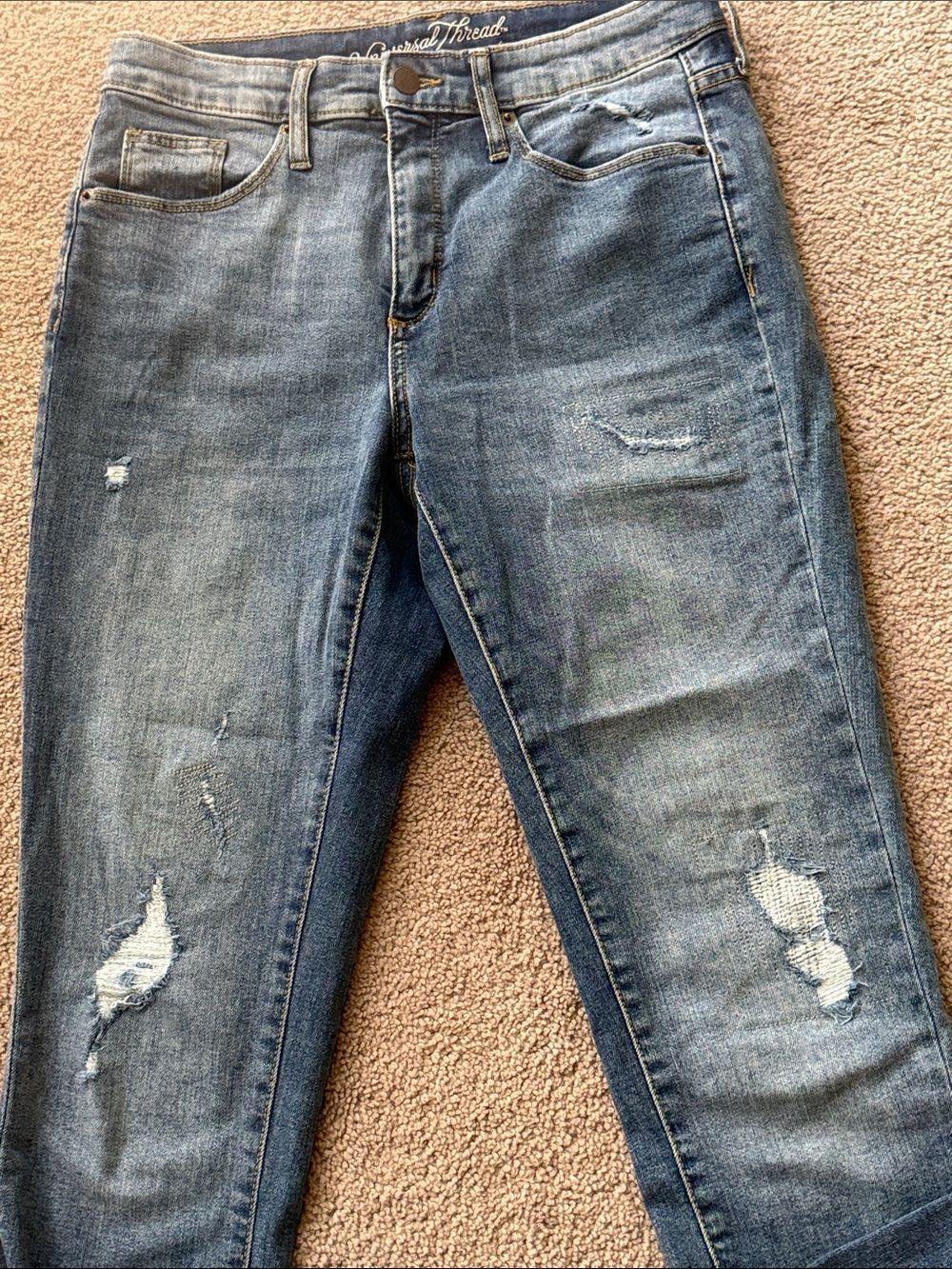 Universal Thread High Rise Skinny Distressed Jeans! - Picture 2 of 11